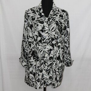 C.D. Daniels Black and White Floral Blouse